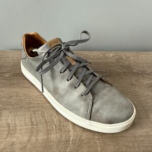 Olukai Lae Ahi Li Ili Sneakers Mens 10.5 Gray Leather Low Top Casual Shoes